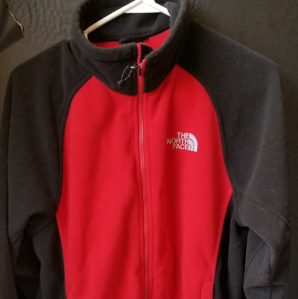 North face fleece zip-up jacket adult small